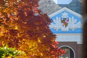 Fall leaves on the Johns Hopkins University Homewood campus.